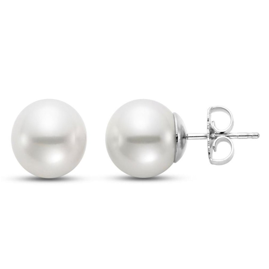 Jewelry Mastoloni Stud Earrings | Mastoloni Freshwater White Gold Pearl Stud Earrings