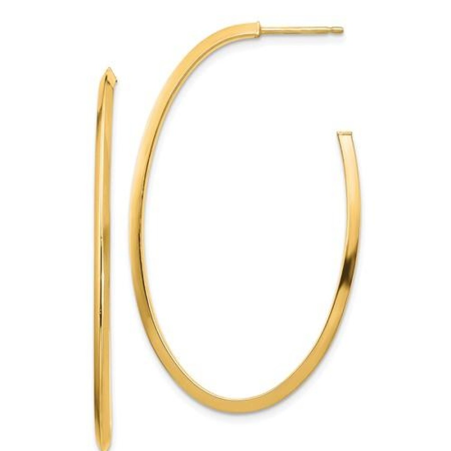 Jewelry Sincerely, Springer's Hoop Earrings | Sincerely, Springer'S Large Oval Knife-Edge Hoop Earrings