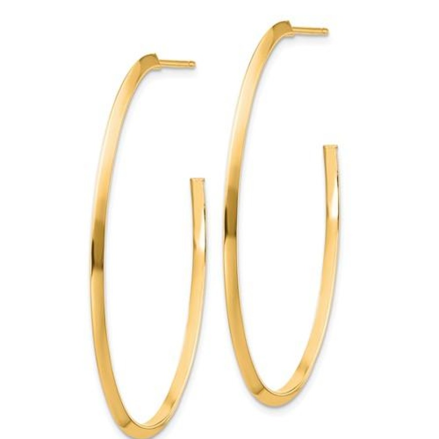 Jewelry Sincerely, Springer's Hoop Earrings | Sincerely, Springer'S Large Oval Knife-Edge Hoop Earrings