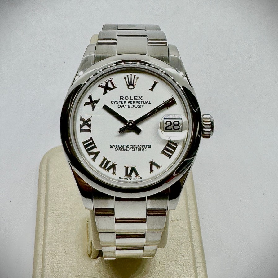 Watches Pre-Owned Rolex | Pre-Owned Rolex Stainless-Steel Oyster Perpetual Datejust 31