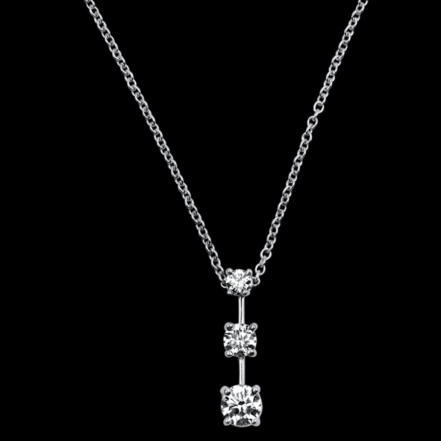 Estate PAGE Estate | Estate Platinum Journey Style Diamond Pendant Necklace