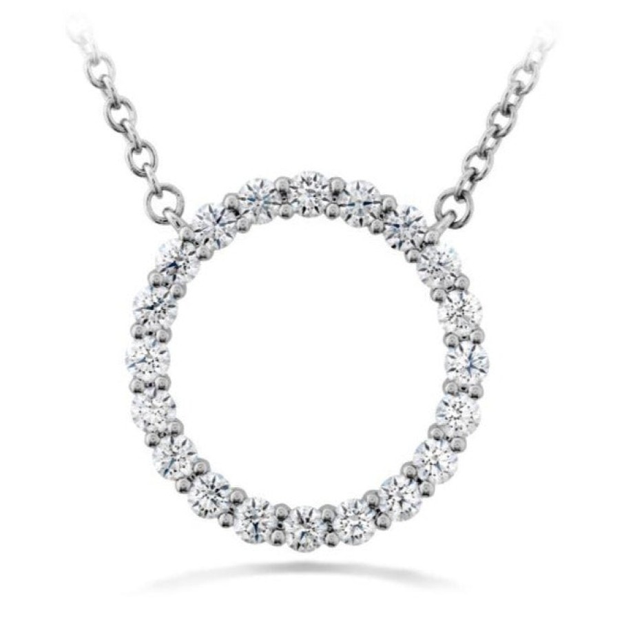 Jewelry Hearts on Fire Diamond Necklaces & Pendants | Hearts On Fire Signature Medium Diamond Circle Pendant Necklace - Whit