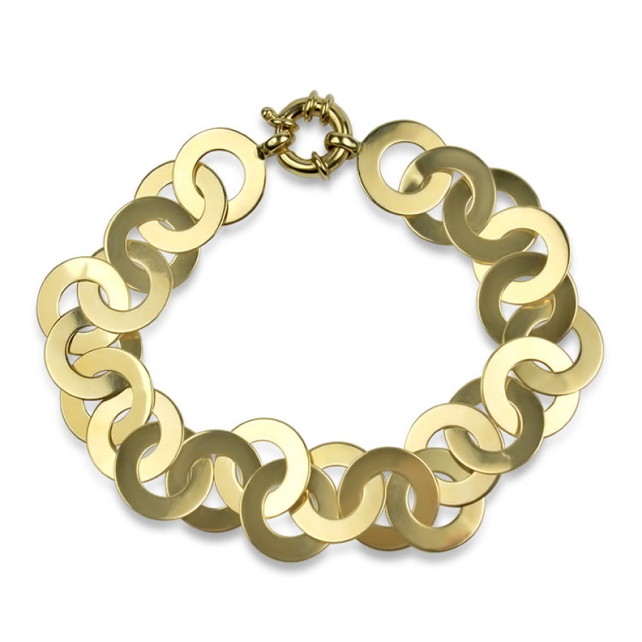 Estate PAGE Estate | Estate 14K Yellow Gold Circles Link Bracelet