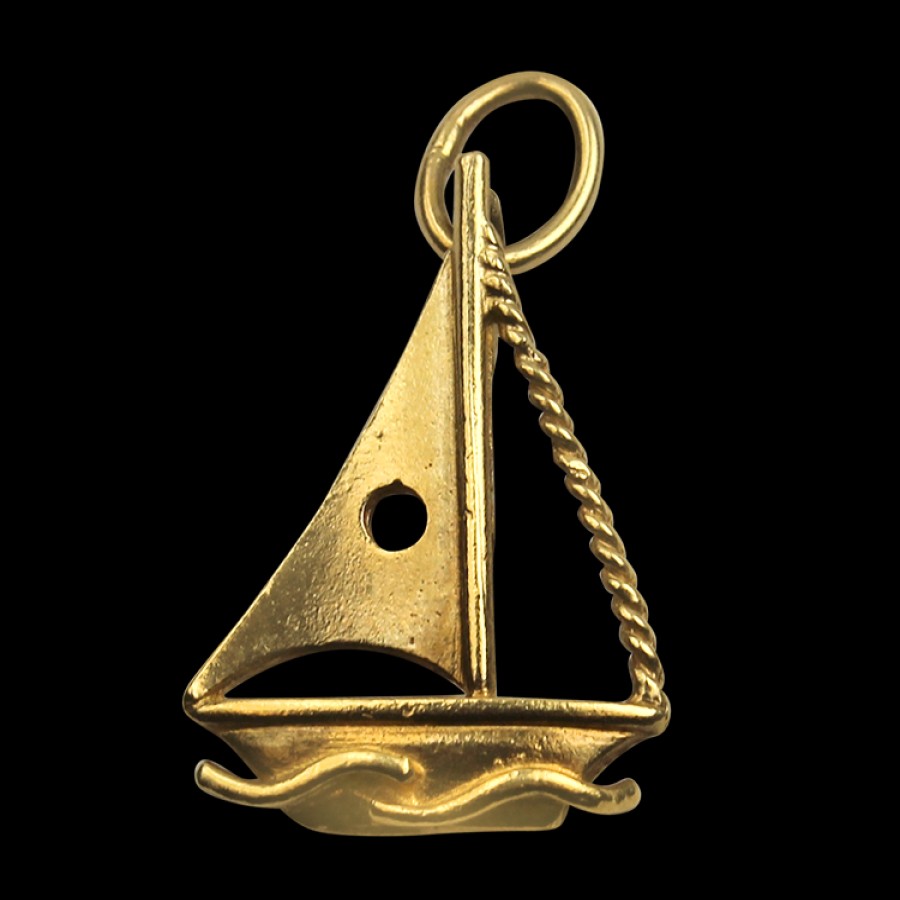 Estate PAGE Estate | Estate 14K Yellow Gold Sailboat Pendant/Charm