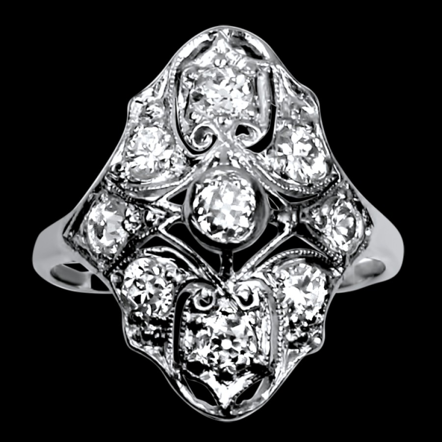 Estate PAGE Estate | Estate Platinum Old Mine Cut Diamond Ring