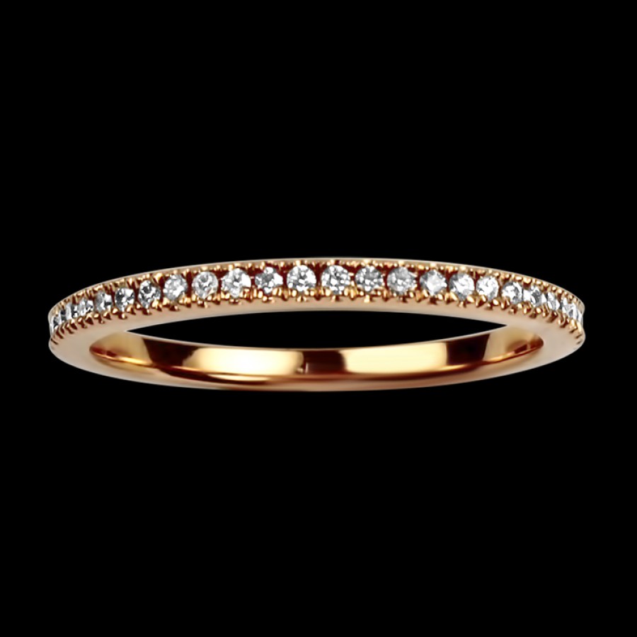 Estate PAGE Estate | Estate 18K Rose Gold Hearts On Fire Diamond Classic Eternity Band