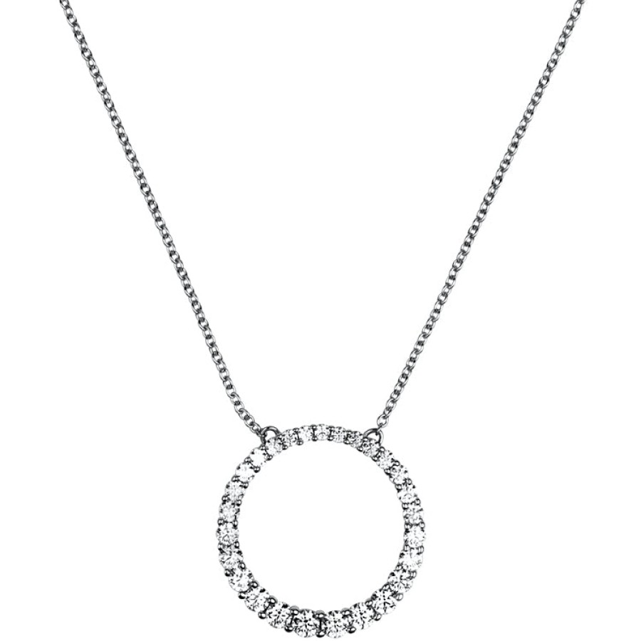 Jewelry Hearts on Fire Diamond Necklaces & Pendants | Hearts On Fire 18K White Gold "Whimsical Circle" Diamond Necklace