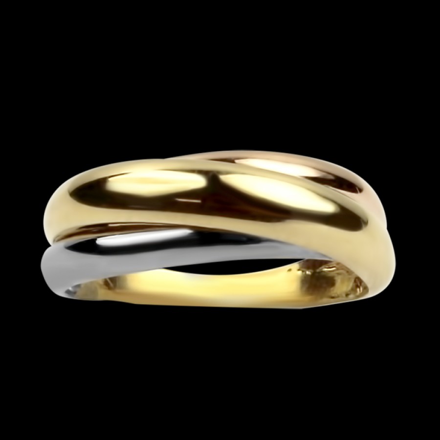 Estate PAGE Estate | Estate 18K Tri-Toned Gold Crossover Band