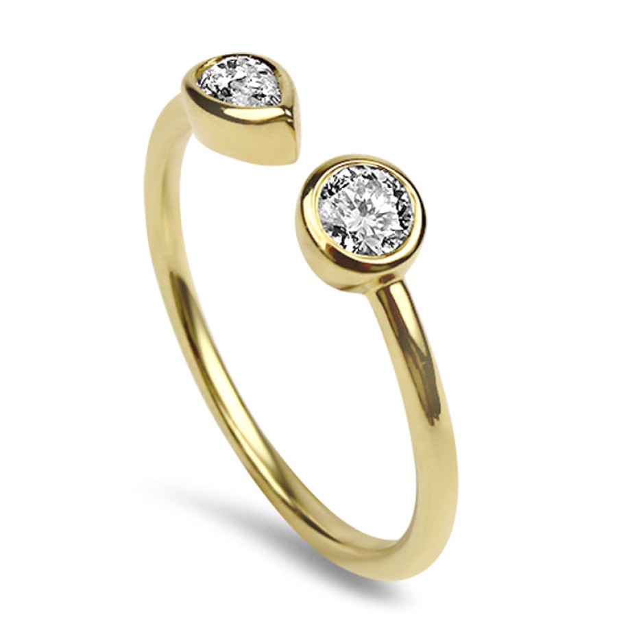 Jewelry Roberto Coin Diamond Rings | Roberto Coin Dolcetto 18K Yellow Gold Diamond Ring