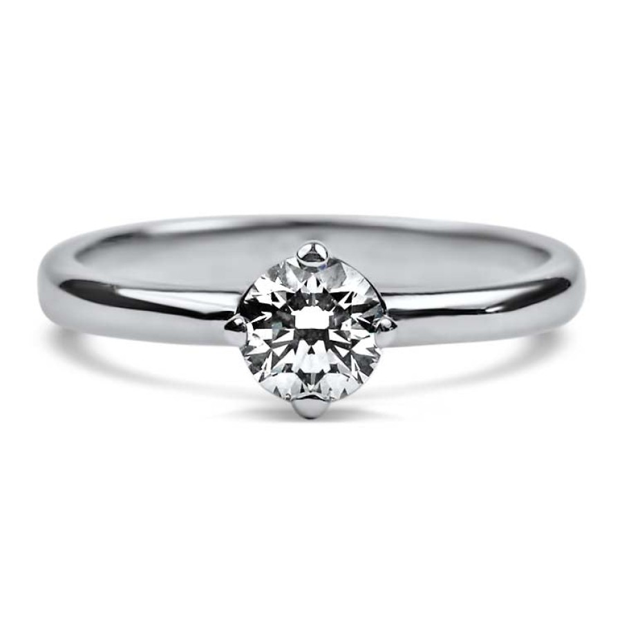 Estate PAGE Estate | Estate 18K White Gold .53Ct Solitaire Engagement Ring