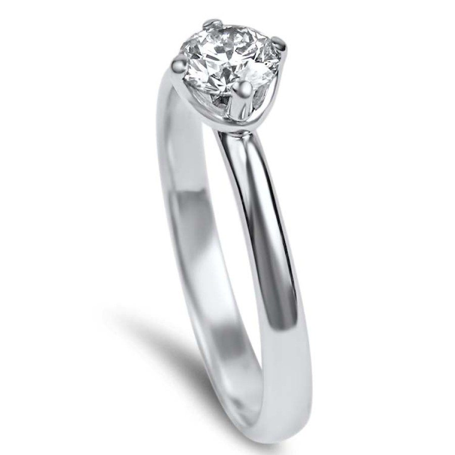 Estate PAGE Estate | Estate 18K White Gold .53Ct Solitaire Engagement Ring