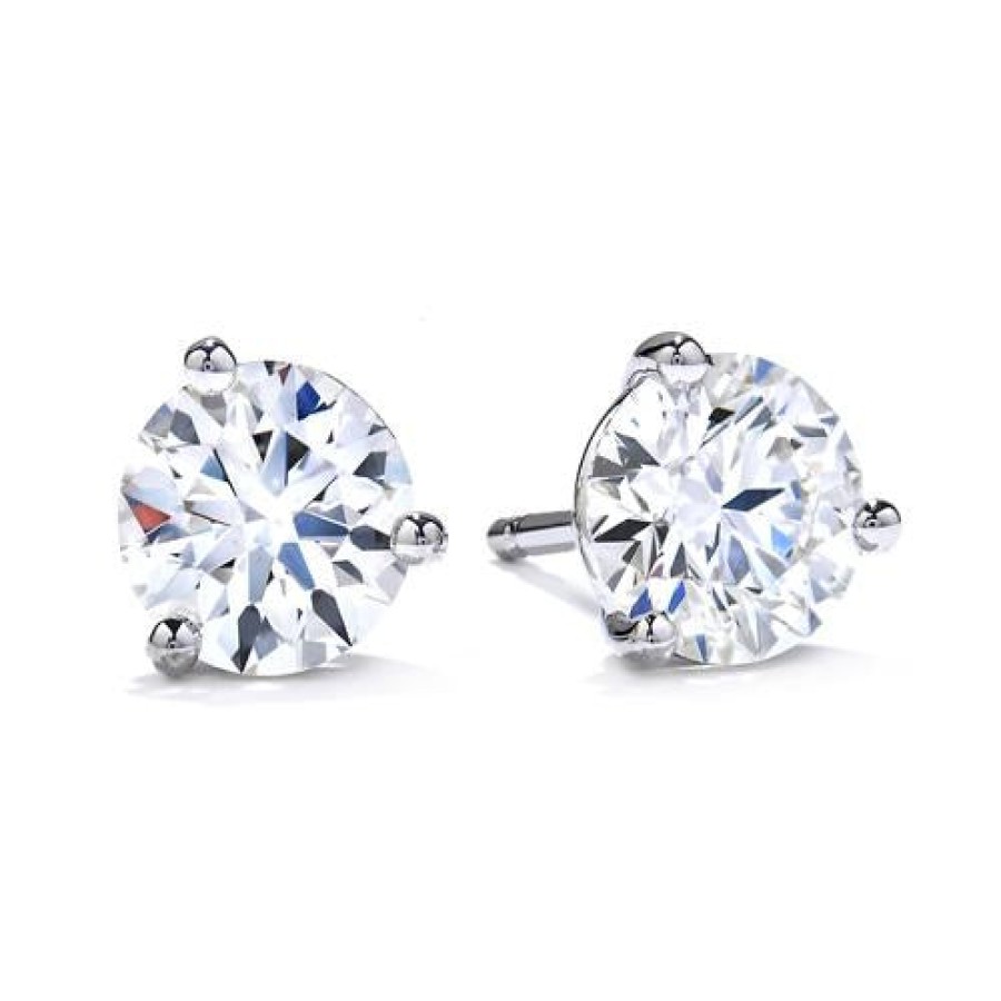 Jewelry Hearts on Fire Diamond Earrings | Hearts On Fire Three-Prong Diamond Stud Earrings - .25Ctw