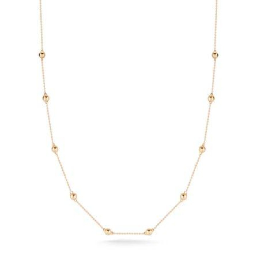 Jewelry Dana Rebecca Designs Diamond Necklaces & Pendants | Dana Rebecca Designs Poppy Rae Pebble Station Necklace - Yellow Gold