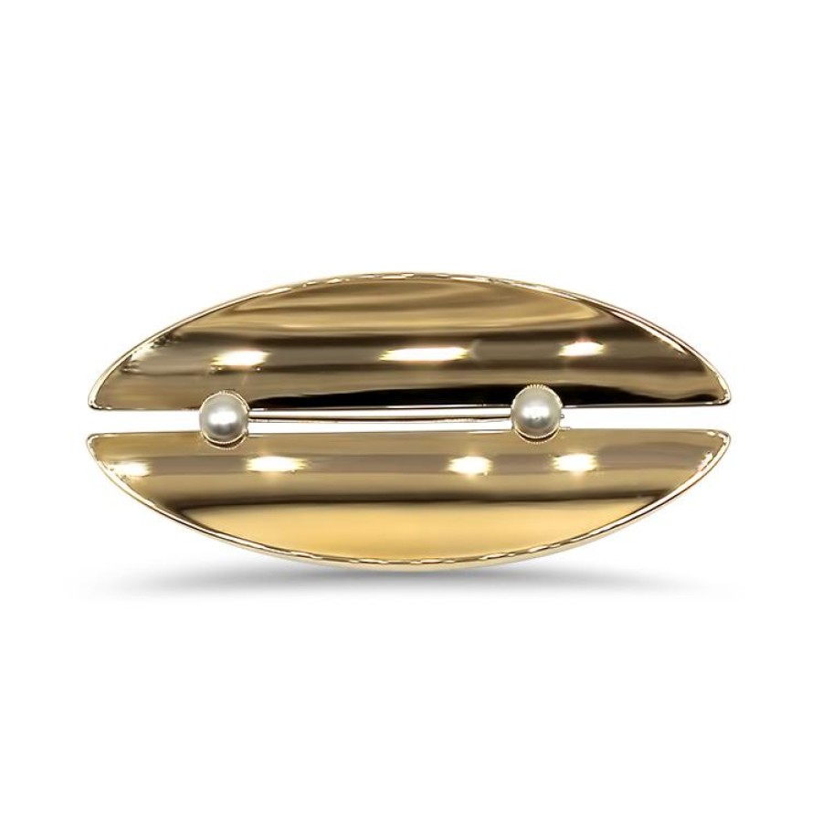 Estate PAGE Estate | Estate Gold & Pearl Georg Jensen Pin