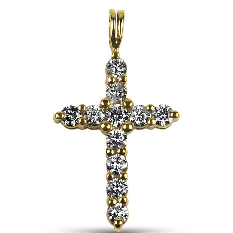 Estate PAGE Estate | Estate 14K Yellow Gold Diamond Cross Pendant