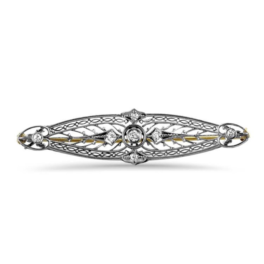 Estate PAGE Estate | Estate Vintage Diamond Filigree Pin