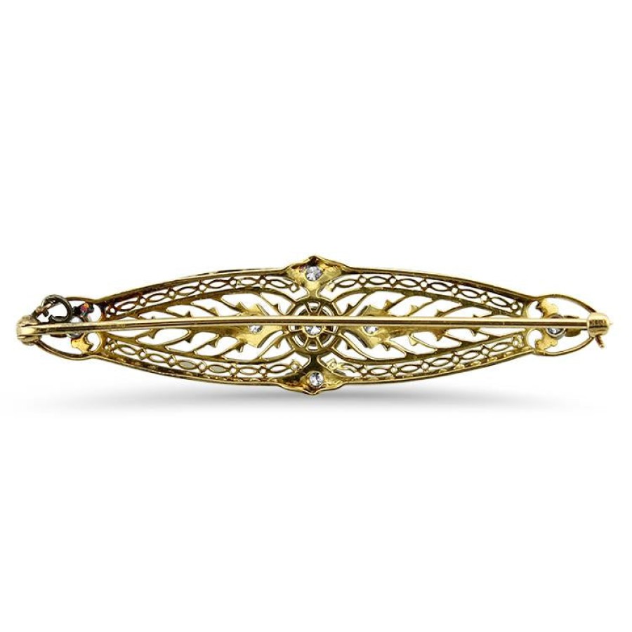 Estate PAGE Estate | Estate Vintage Diamond Filigree Pin