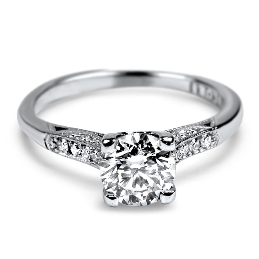 Estate Tacori Engagement | Tacori Estate Simply Tacori White Gold .74Ct Ideal Cut Diamond Solitai