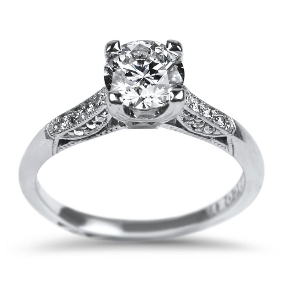 Estate Tacori Engagement | Tacori Estate Simply Tacori White Gold .74Ct Ideal Cut Diamond Solitai