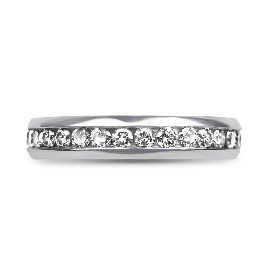 Estate PAGE Estate | Estate Platinum Channel Diamond Eternity Band - Finger Size 7