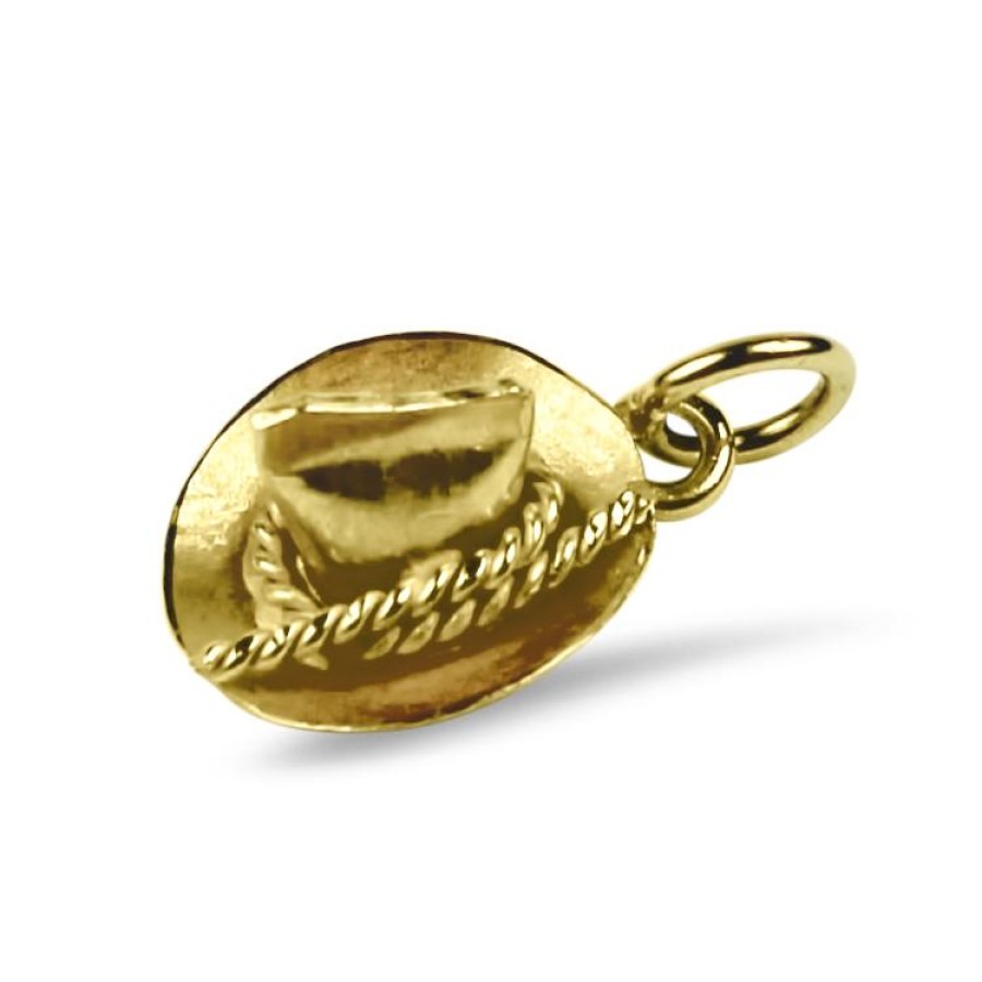 Estate PAGE Estate | Estate 14K Yellow Gold Brimmed Hat Charm & Pendant