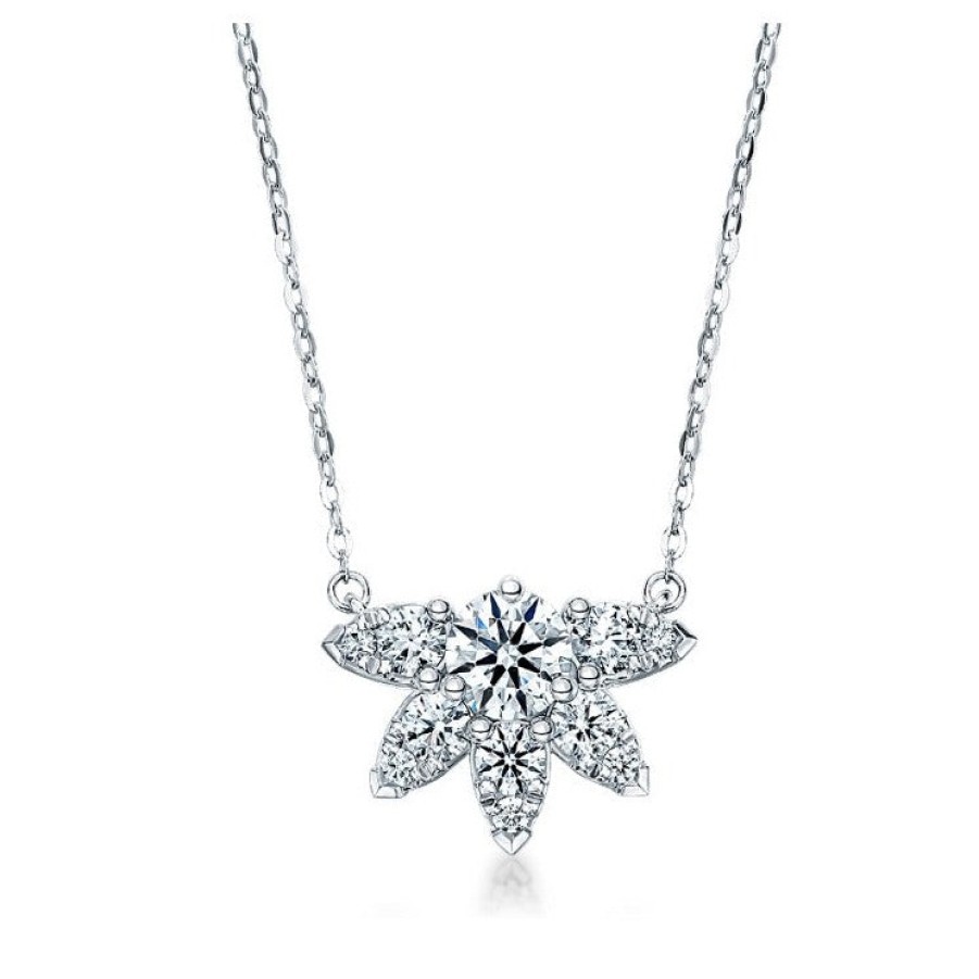 Jewelry Hearts on Fire Diamond Necklaces & Pendants | Hearts On Fire 18K White Gold Aerial Sunburst Pendant Diamond Necklace