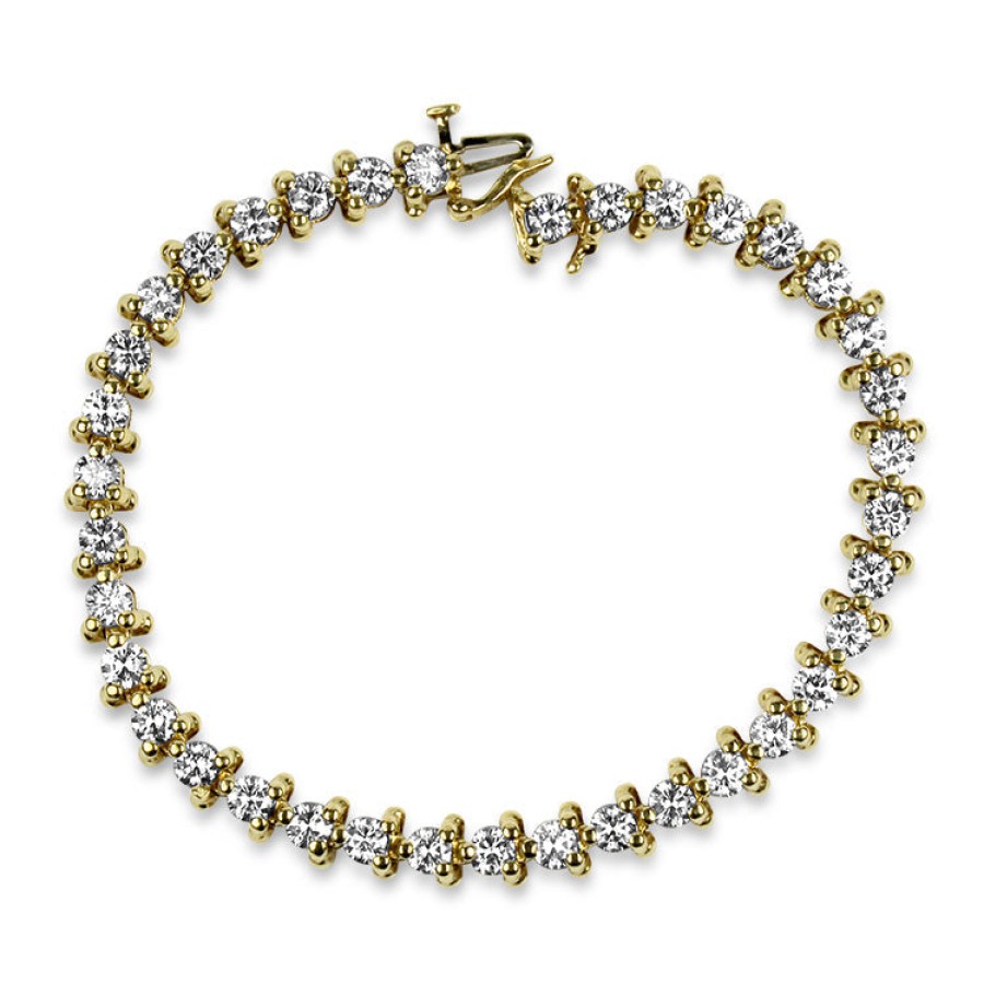 Estate PAGE Estate | Estate 14K Yellow Gold Diamond Line Bracelet