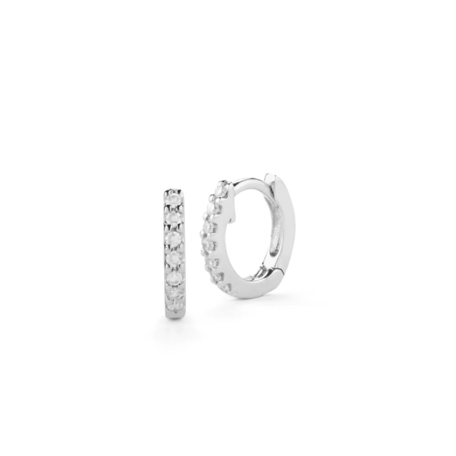 Jewelry Dana Rebecca Designs Diamond Earrings | Dana Rebecca Designs Drd Mini Huggies - White Gold