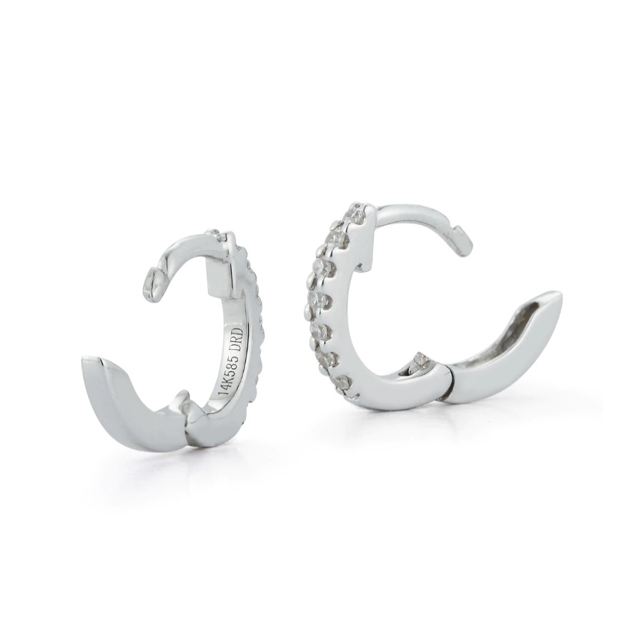 Jewelry Dana Rebecca Designs Diamond Earrings | Dana Rebecca Designs Drd Mini Huggies - White Gold