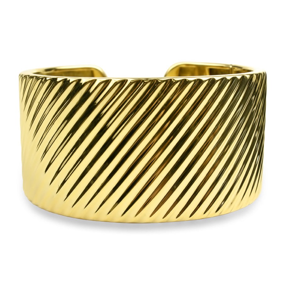 Estate PAGE Estate | Estate 18K Yellow Gold Wide Cuff Bracelet