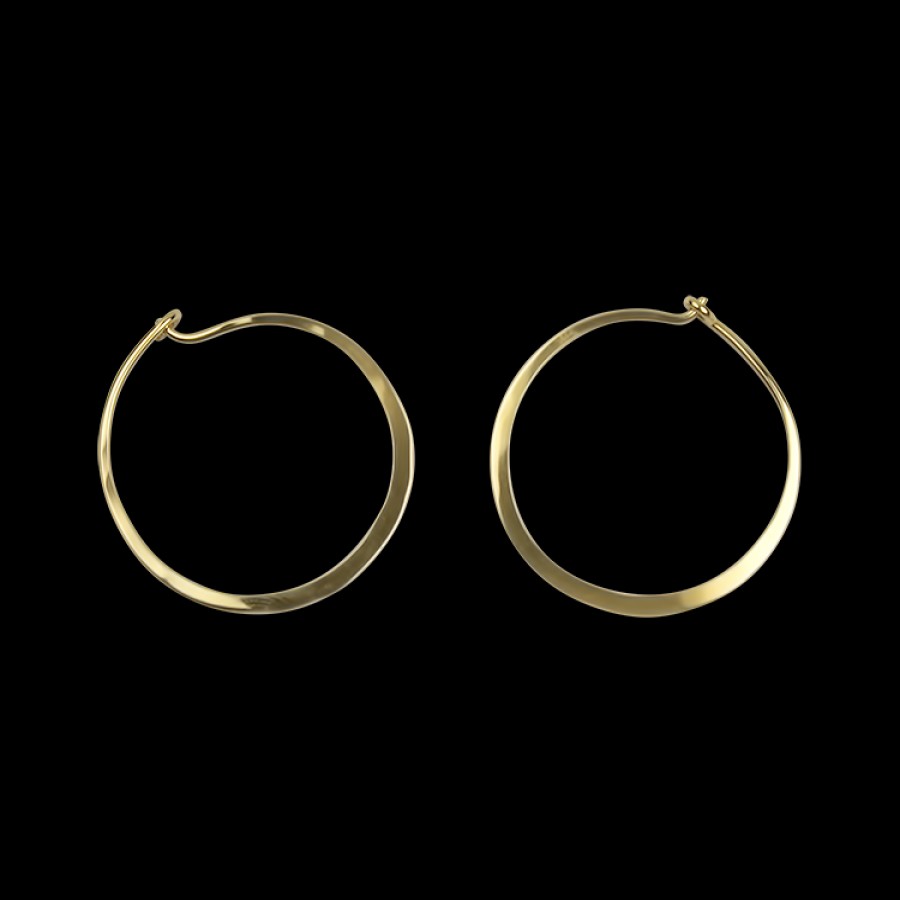 Estate PAGE Estate | Estate 14K Yellow Gold Forged Hoop Earrings