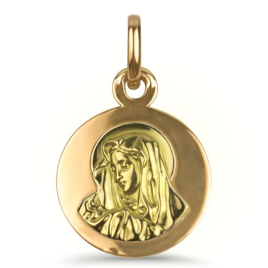 Estate PAGE Estate | Estate 18K Yellow & Rose Gold Madonna Charm/Pendant