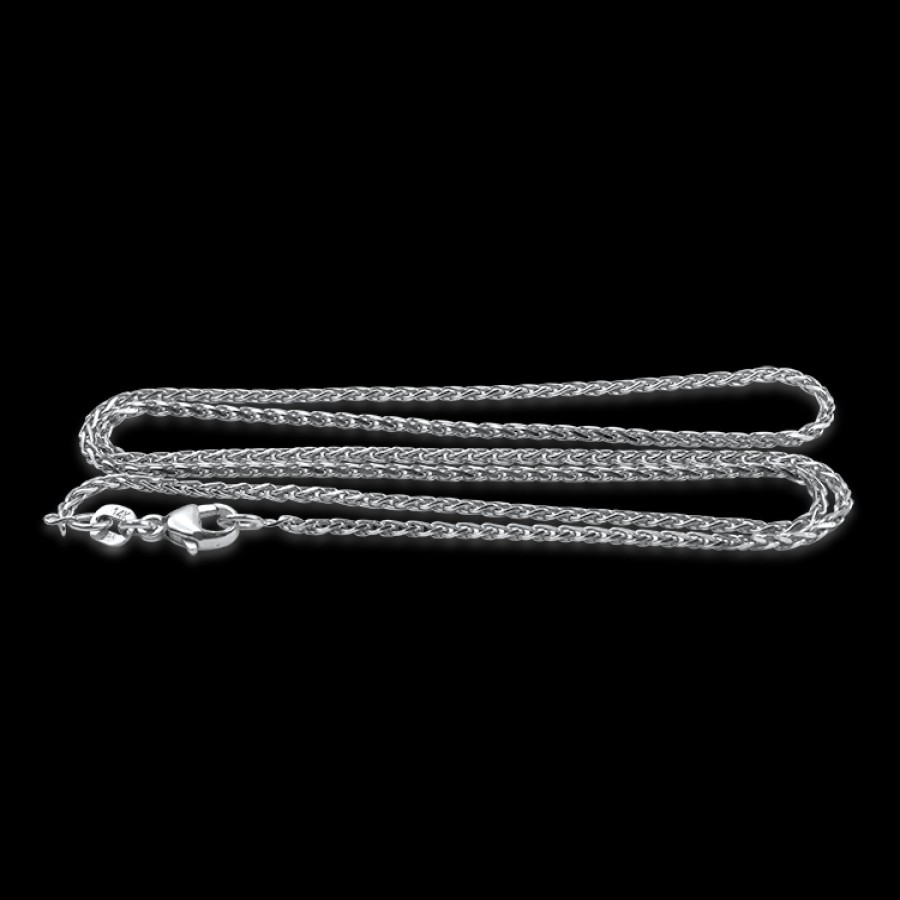 Estate PAGE Estate | Estate 14K White Gold Braided Link 17.5" Chain