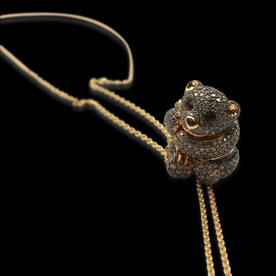 Estate PAGE Estate | Chopard Estate 18K Rose Gold "Animal World" Diamond Bear Necklace