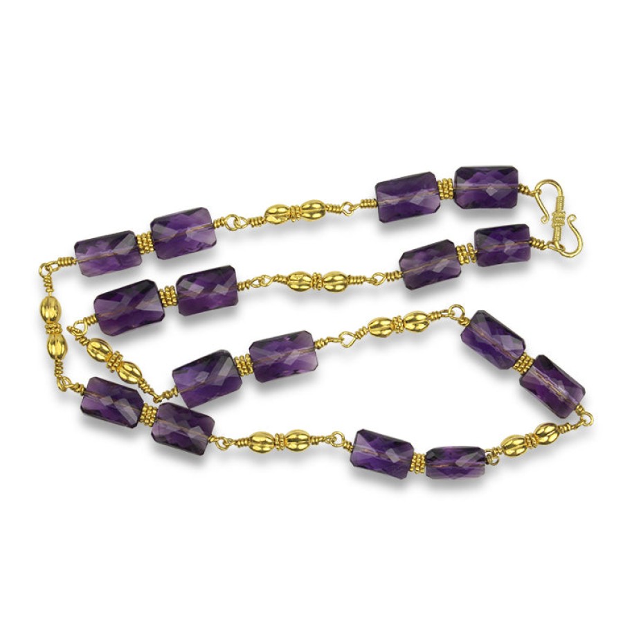 Estate PAGE Estate | Estate 22K Yellow Gold Amethyst Bead Necklace