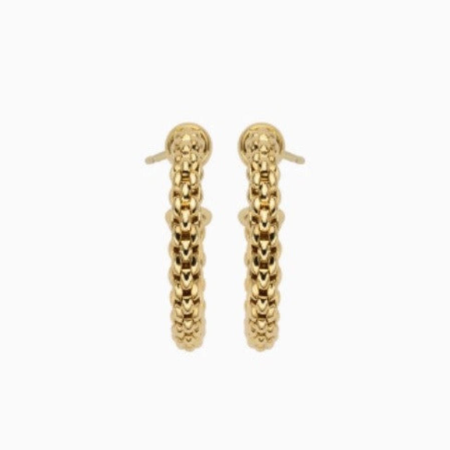 Jewelry Fope Hoop Earrings | Fope 18K Yellow Gold Hoop Earrings