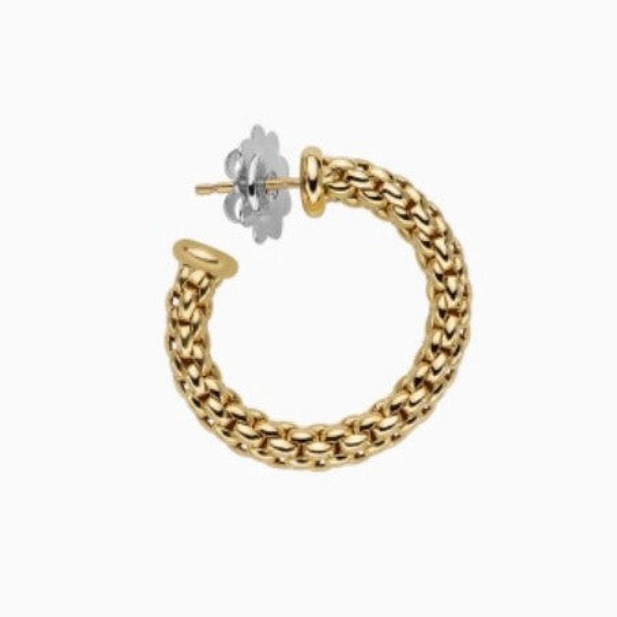 Jewelry Fope Hoop Earrings | Fope 18K Yellow Gold Hoop Earrings