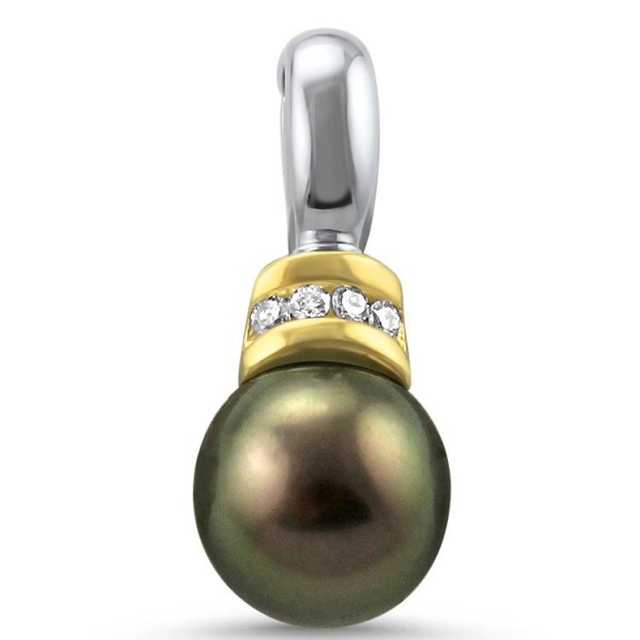 Estate PAGE Estate | Estate Tahitian Pearl & Diamond Pendant