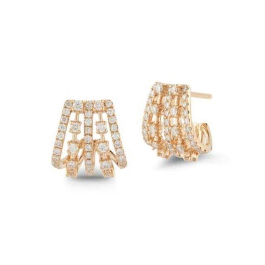 Jewelry Dana Rebecca Designs Diamond Earrings | Dana Rebecca Designs Ava Bea Five Prong Huggies