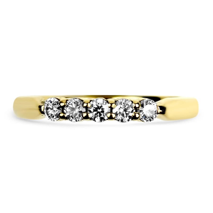 Estate PAGE Estate | Estate 18K Yellow Gold Hearts On Fire Diamond Band