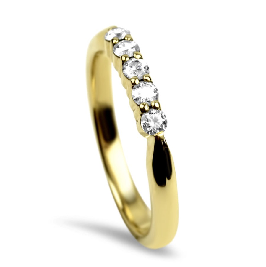 Estate PAGE Estate | Estate 18K Yellow Gold Hearts On Fire Diamond Band