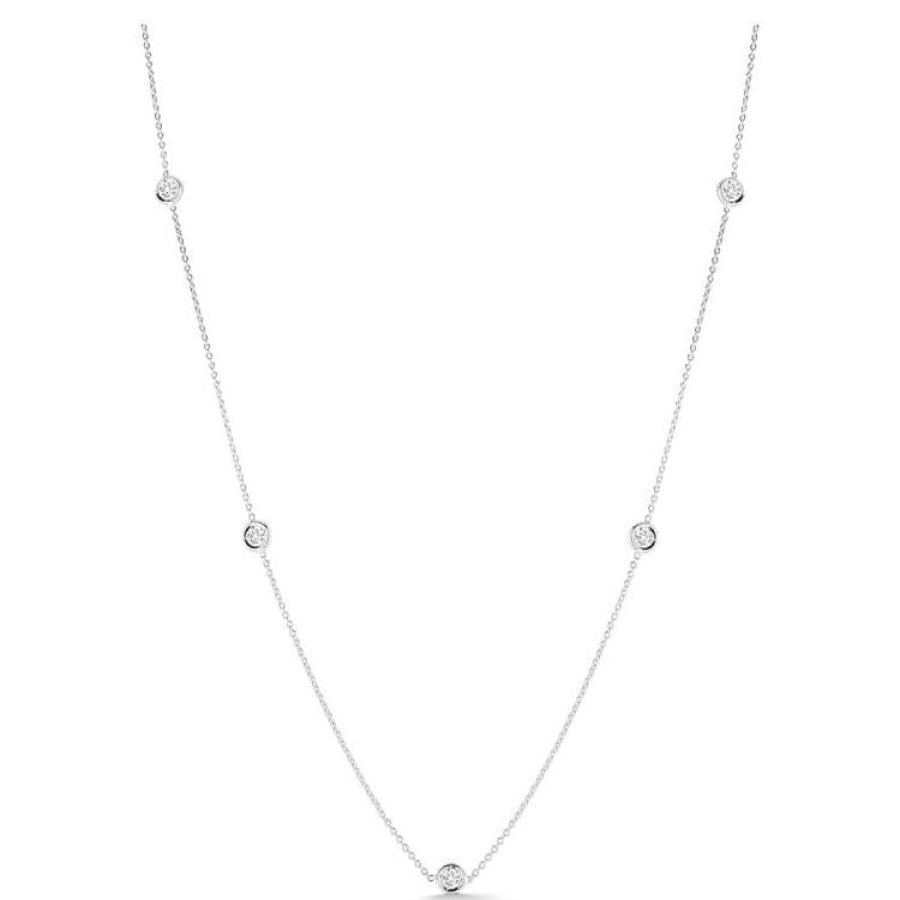 Jewelry Roberto Coin Diamond Necklaces & Pendants | Roberto Coin Diamonds By The Inch Necklace