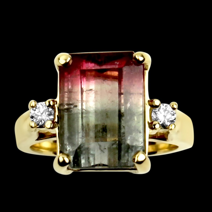 Estate PAGE Estate | Estate 14K Yellow Gold Bi-Color Tourmaline Ring