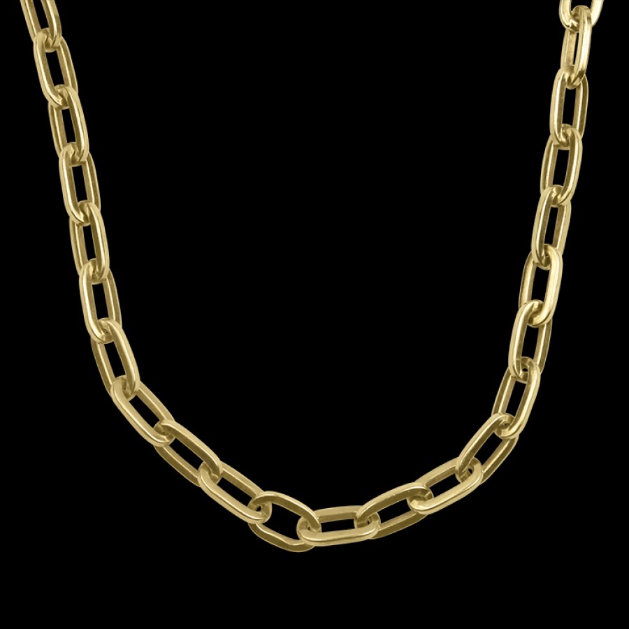 Estate PAGE Estate | Estate 14K Yellow Gold Long Oval Paperclip Link 25" Chain