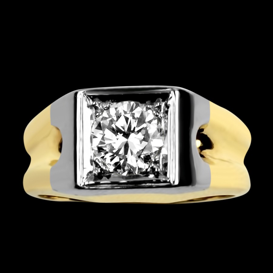 Estate PAGE Estate | Estate 14K Two-Toned Gents Diamond Ring