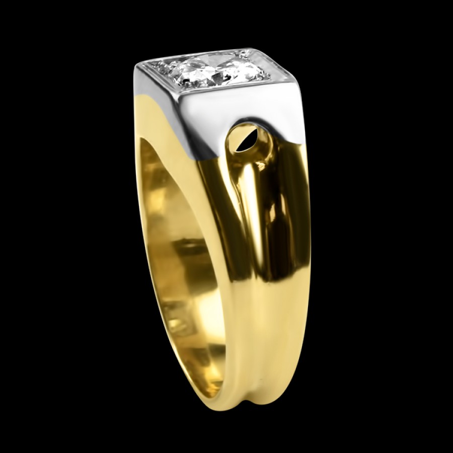 Estate PAGE Estate | Estate 14K Two-Toned Gents Diamond Ring