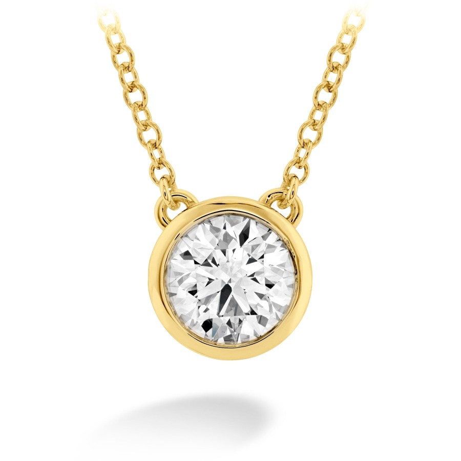 Jewelry Hearts on Fire Diamond Necklaces & Pendants | Hearts On Fire Hof 18K Yellow Gold Classic Bezel Solitaire Pendant