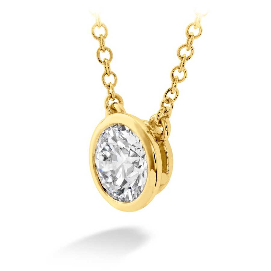 Jewelry Hearts on Fire Diamond Necklaces & Pendants | Hearts On Fire Hof 18K Yellow Gold Classic Bezel Solitaire Pendant