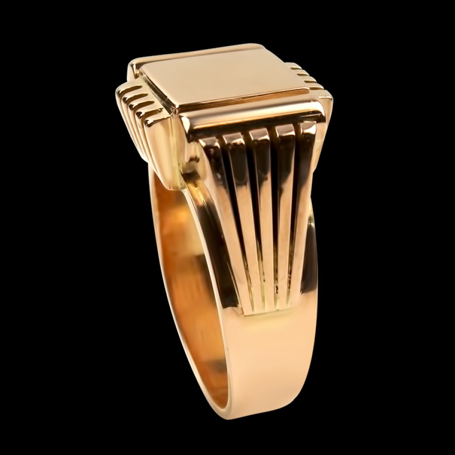 Estate PAGE Estate | Estate 14K Rose Gold Vintage Soviet Union Signet Ring