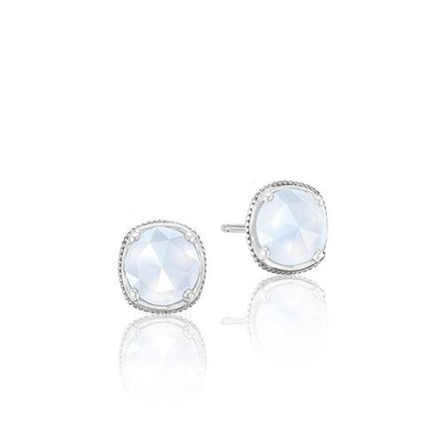 Jewelry Tacori Stud Earrings | Tacori Classic Rock Chalcedony Simply Gem Studs